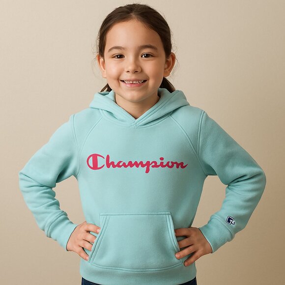 Champion Athletic Hoodie Pullover Sweatshirt Light Teal Size Small - Picture 1 of 15
